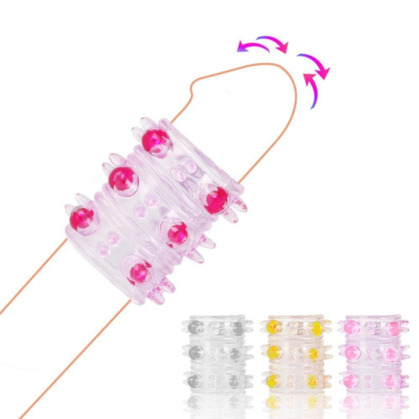 Long Silicone  Ring Male Bumpy Textured  Sleeve Men  Rings