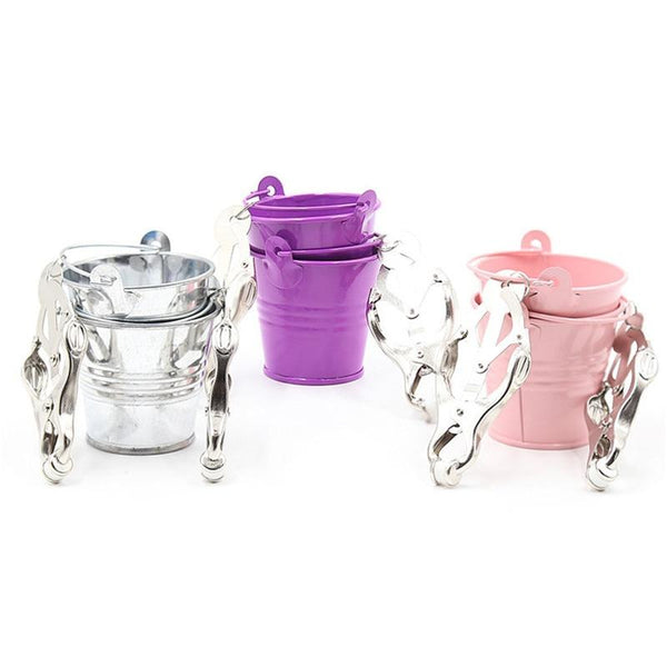 Bucket Weight Nipple Clamps Genital Torture Breast Play  Nipple & Clitoral Toys