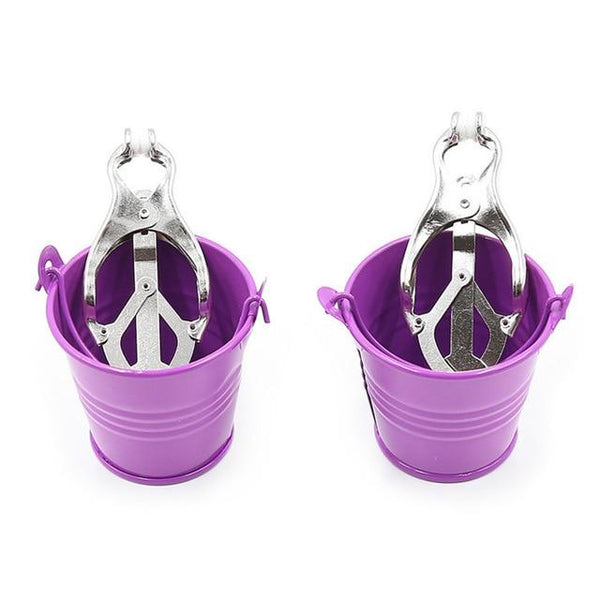 Bucket Weight Nipple Clamps Genital Torture Breast Play  Nipple & Clitoral Toys
