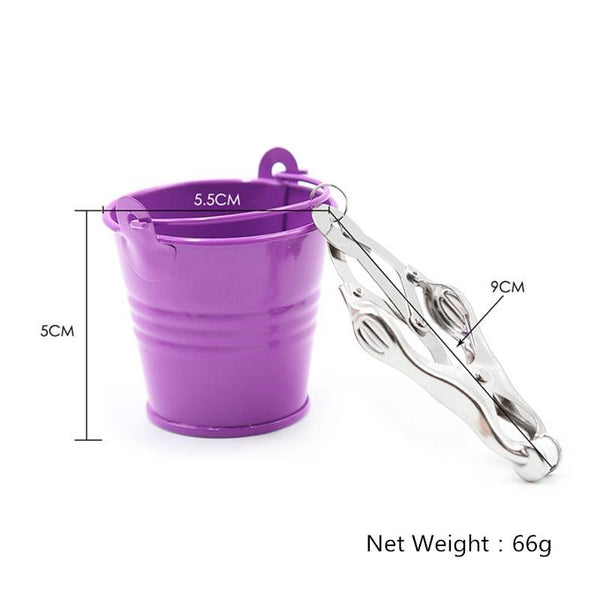 Bucket Weight Nipple Clamps Genital Torture Breast Play  Nipple & Clitoral Toys