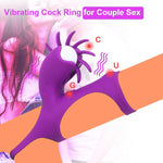 Vibrating Penis Ring Tongue Oral Sex Licking Clitoris Stimulator Vibrator