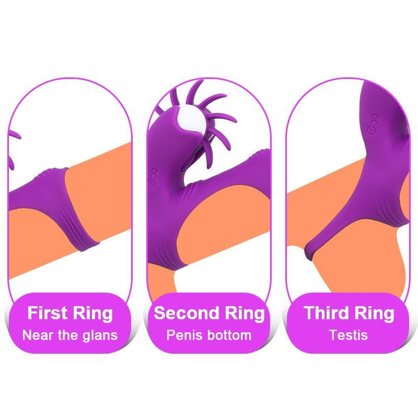 Vibrating  Ring Tongue Oral Sex Licking Clitoris Stimulator   Rings