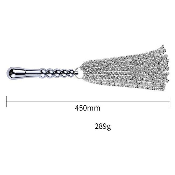 Gold Chain Flogger Metal Anal Plug  Impact Play Spanking Whip Floggers