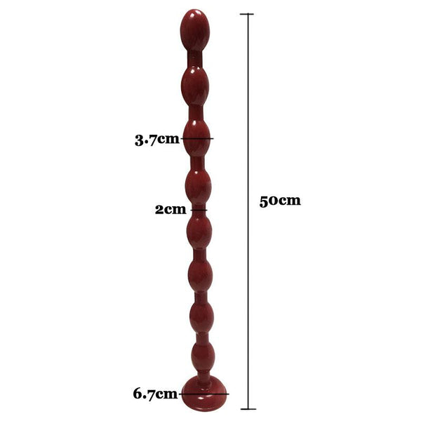 19.69 Inch Super Long Beads Anal Masturbator With Suction Cup Anal Balls & Beads