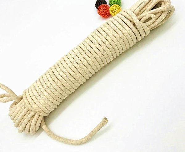 Braided Waxed Cotton 4 / 5 6 8Mm Strong Shibari  Rope  Rope & Suspension