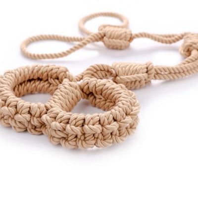 Shibari Rope Handcuffs Leash Restraints   Submissive Play Cuffs & Shackles