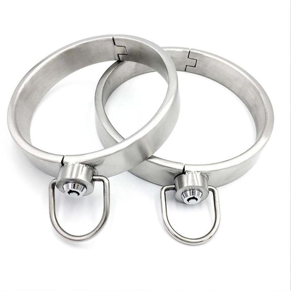 Solid Stainless Steel Lockable Slave Collar   Restraints Collars & Leashes