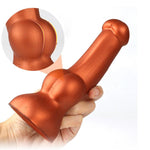 Soft Huge Realistic Dildo Silicone Cock And Balls Dong Gold Black Penis