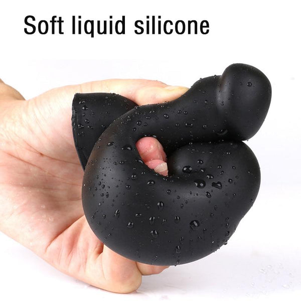 Soft Huge Realistic Dildo Silicone  And Balls Dong Gold Black  Realistic Dildos