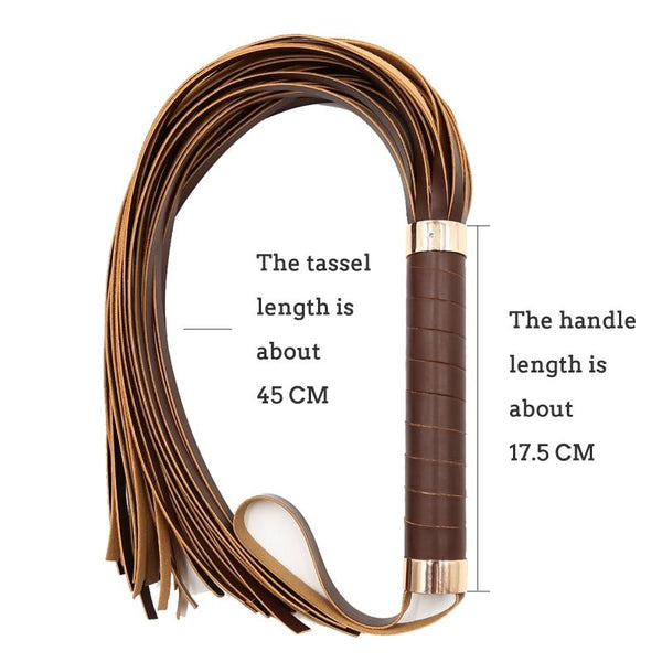 Brown Or Black Flogger Spanking Sex Whip   Restraints Floggers