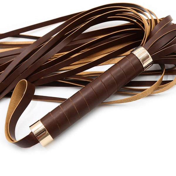 Brown Or Black Flogger Spanking Sex Whip   Restraints Floggers
