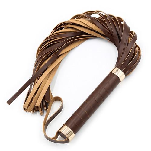 Brown Or Black Flogger Spanking Sex Whip   Restraints Floggers