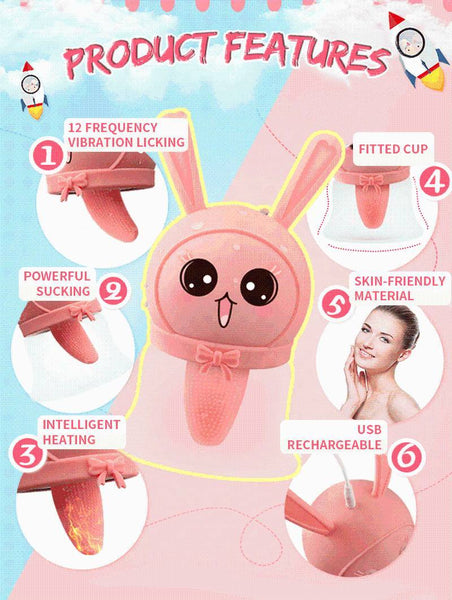 Sucking Tongue  Nipple Clitoris Sucker Heating Massager Clitoral s