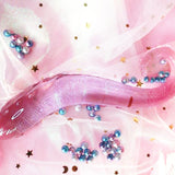 Seahorse Crystal Pink Pyrex Glass Dildo Spot Simulator Sex Toy