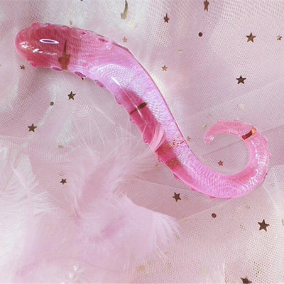 Seahorse Crystal Pink Pyrex Glass Dildo Spot Simulator Sex Toy Glass Dildos