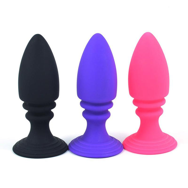 Trainer Silicone Butt Black Purple Pink Anal Plug Non Vibrating Butt Plugs