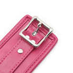 Pink Leather Wrist Or Ankle Cuffs Bdsm Toys Bondage Restraints