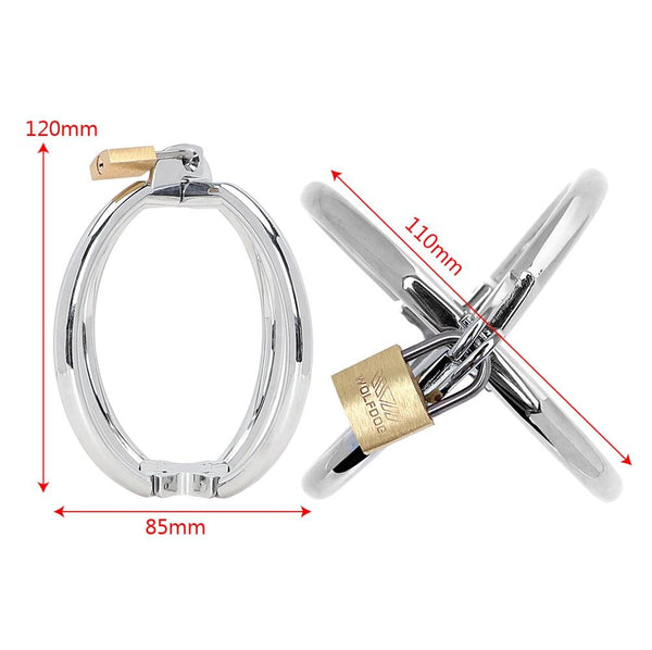 Stainless Steel Cross Wrist Handcuffs Lockable Restraints   Cuffs & Shackles