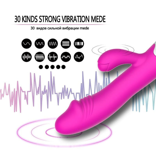 30 Speed Rechargeable Rabbit  Clit G Spot Women Sex Toy Rabbit s