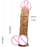Long Realistic Dildo Big Penis Dong Lifelike Cock And Balls Strong Suction