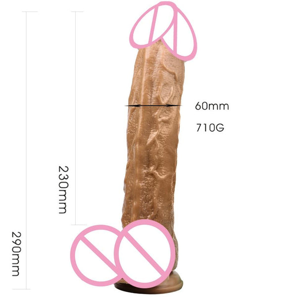 Long Realistic Dildo Big  Dong Lifelike  And Balls Strong Suction Realistic Dildos