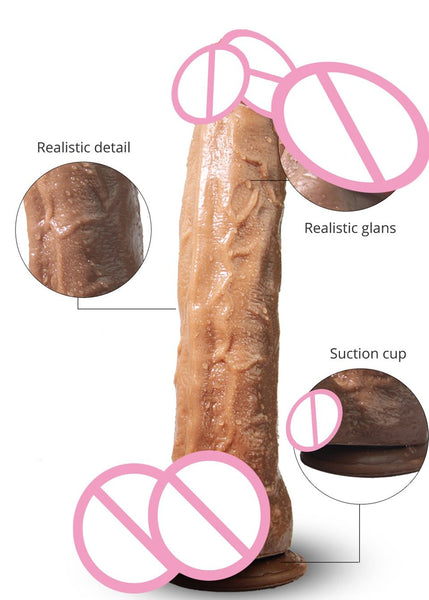 Long Realistic Dildo Big  Dong Lifelike  And Balls Strong Suction Realistic Dildos