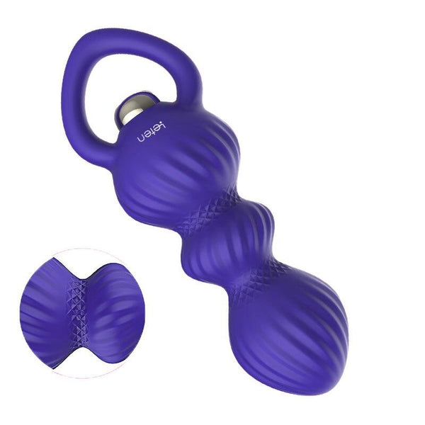 Silicone Vibrating Soft Anal Beads With Handle Butt Plug Vibrating Butt Plugs