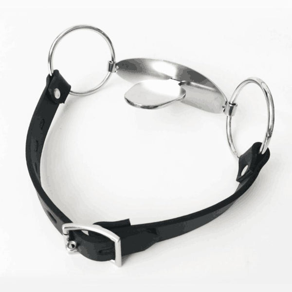 Full Steel Tongue  Restraint Mouth Plug Gag Gags