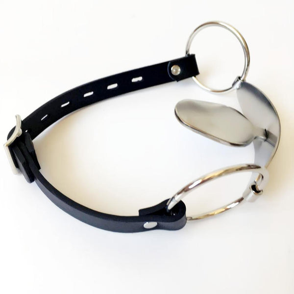 Full Steel Tongue  Restraint Mouth Plug Gag Gags