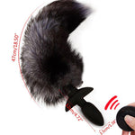 Rechargeable Vibrating Fox Tail Anal Plug