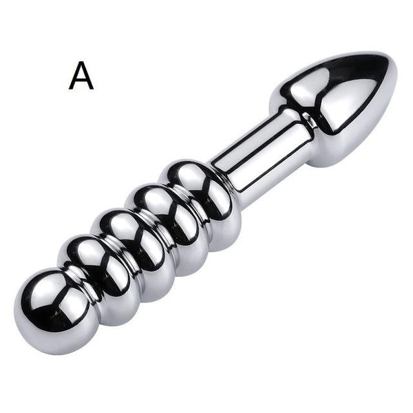 3 Styles Large Metal Anal Beads Butt Plug Dildo Sex Toy Non Vibrating Butt Plugs