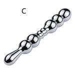 3 Styles Large Metal Anal Beads Butt Plug Dildo Sex Toy