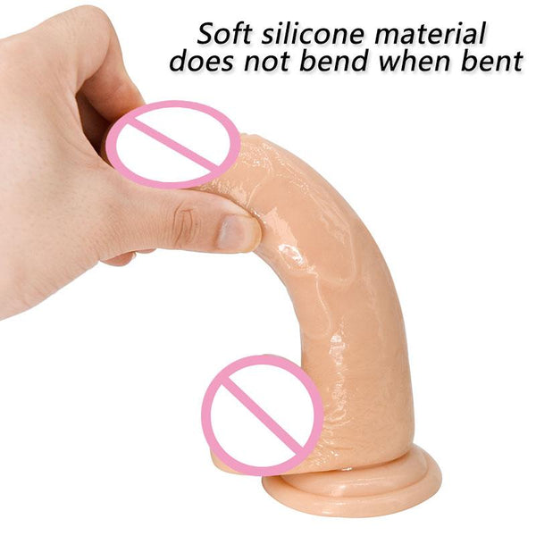Jelly Realistic Flexible  Dong  And Balls Dildo Suction Cup Realistic Dildos