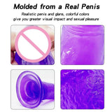 Jelly Realistic Flexible Penis Dong Cock And Balls Dildo Suction Cup