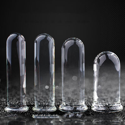 Four Sizes Crystal Realistic Dildo Glass Dong Spot Butt Plug Sex Toy Non Vibrating Butt Plugs