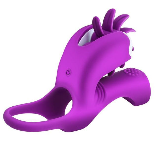 Vibrating  Ring Tongue Oral Sex Licking Clitoris Stimulator   Rings