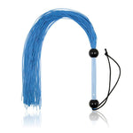 Black / Blue Silicone Tails Flogger Riding Crop Sex Whip Impact Toy Bdsm