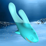 Blue Shark G Spot Clitoral Stimulation Rabbit Vibrator Sex Toy