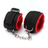 Bdsm Red Black Bondage Beginner Starter Kit Nipple Clamps Collar Cuffs Kink