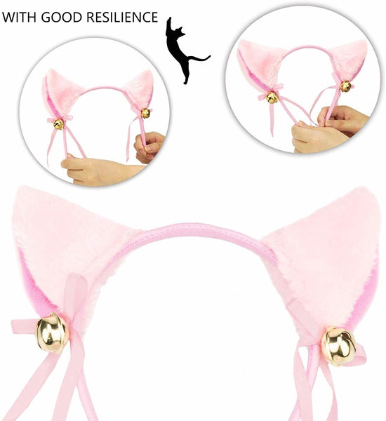 Kitten Cosplay Costume Cat Tail Ears Collar Paws Gloves Anime Lolita Gothic Set Anime Costumes Women
