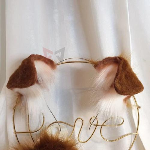 Border Collie Puppy Ears Headband And Tail  Pet Cosplay Pet Play
