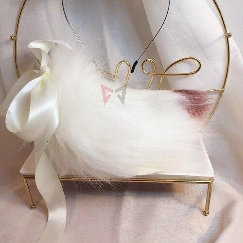 Speckle Rabbit Ears Headband White Tail  Pet Play Cosplay Hair Accessories