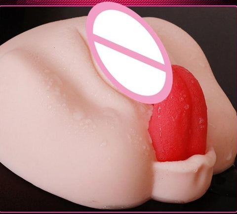 Threesome Mini Doll Realistic Vagina Tongue Male Masturbator Sex Toys Men
