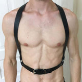 Leather Men Adjustable Chest Body Harness Bondage Bdsm Restraints