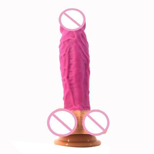 Silicone Realistic Dildo Dong 18.5Cm Butt Plug Pink Realistic Dildos