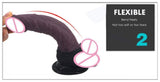18.5Cm 7.3Inch Silicone Faak Dildo Dong Realistic 3.8Cm Thick Butt Plug Pink