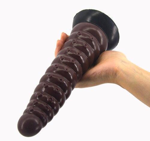 Faak 25Cm Silicone Dildo Butt Plug Anal Sex Toy Brown Pink 5.2Cm Thick Realistic Dildos