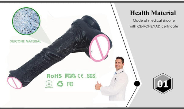 Faak 25Cm Silicone Dildo Big Sex Toy 4.8Cm Thick Butt Plug Anal Pink Realistic Dildos