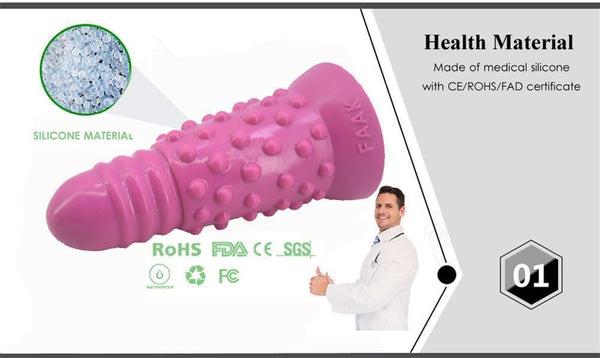 Faak Silicone Anal Butt Plug 18Cm 7.1Inch Thick Dildo Dong Pink Realistic Dildos