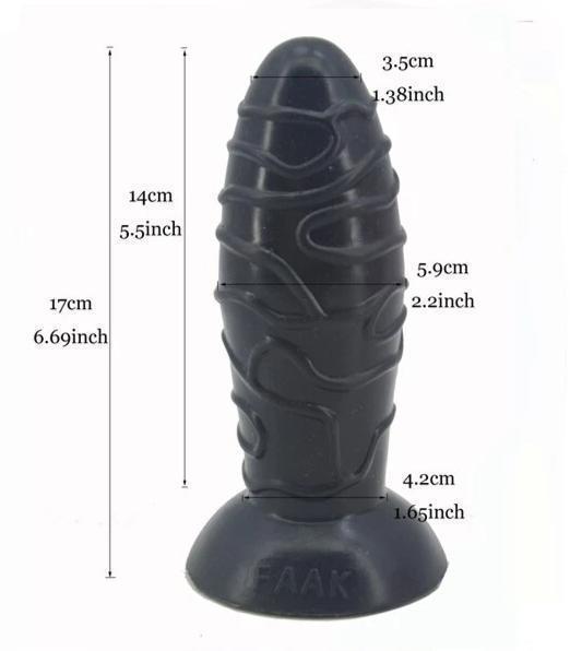 Faak 17Cm Silicone Butt Plug Anal Dildo Dong Thick Flesh Realistic Dildos